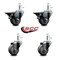Service Caster 3'' Thermo Rubber Wheel Swivel 7/16'' Grip Ring Stem Caster Set 2 Brake, 4PK SCC-GR20S314-TPRB-PLB-716138-2-S-2 - alternate 5
